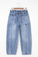 Myosotis Large Patch Pocket Drawstring Paperbag Waist Barrel Jeans