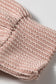 Oatmeal Twist Ribbed Zipper Collar Drop Shoulder Long Sleeve Top