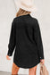 Medium Grey Beau Chest Pocket Raw Hem Denim Loose Shirt Dress