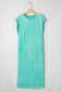 Clearly Aqua Mineral Wash Pocketed T-shirt Long Dress