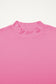 Sachet Pink Solid Color High Neck Oversize Tee