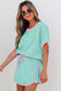 Apricot Colorblock Edge Drop Shoulder T Shirt and Skort 2Pcs Set