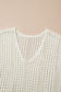 Beige Open Knit Drawstring Waist Beach Dress