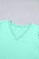 Bonbon Solid Color V Neck Short Puff Sleeve Blouse