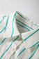 Mint Green St Patricks Striped Wide Short Sleeve Shift Mini Shirt Dress