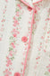 Pink Floral Print Long Sleeve Button Front Shirt Pajama Pant Set