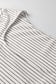Brown Stripe Square Neck Long Sleeve Top