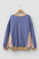 Wild Wind Color Block Mix Texture Waffle Patchwork Oversize Sweatshirt