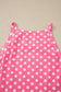 Pink Polka Dot Print Slim Tank Loose Pants 2pcs Outfit