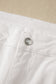 White Solid Color Rolled Cuffs Denim Bermuda Shorts