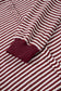 Red Stripe Ribbed Trim Drop Shoulder Long Sleeve Oversize Top