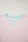 Delicacy Striped Colorblock Patchwork Drop Shoulder Sweatshirt