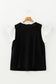Fushia Plus Size Contrast Frilled Neckline Ruffled Short Sleeve Ribbed Textured Blouse