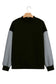 Black Plaid Sleeve Colorblock Loose Tunic Sweatshirt