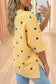 Sky Blue Polka Dot Print Crossed Seam Detail Oversize Tee