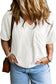 Light Grey Textured V-Neck Dropped Shoulder Plus T-Shirt