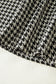 Khaki Houndstooth Print V Neck Sleeveless Mini Dress