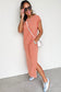 Carrot Mineral Wash Pocketed T-shirt Long Dress