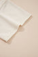 Jet Stream Solid Color Contrast Textured Patchwork Raw Edge 2pcs Short Set