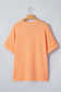 Grapefruit Orange Waffle V Neck Short Sleeve Knit Top