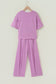 Sky Blue Drop Shoulder Boxy Tee and Barrel Pants Set