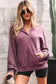 Ashleigh Blue Half Zip Kangaroo Pocket Mineral Wash Baggy Hoodie