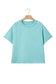 Mint Green Mineral Wash Raglan Sleeve Boxy Fit Cropped Tee