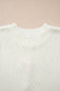 White Short Sleeve Knit Contrast Bow Knot Loose Sweater
