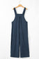 Sail Blue Plaid Print Buttoned Pocketed High Waist Overall