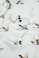 White Mallard Printed Button Flap Pocket Short Sleeve Shirt