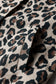 Brown Leopard Open Front Jacket Vest