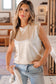 Gold Round Neck Metallic Tank Top