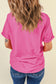 Orchid Petal Casual Plain Crew Neck Tee