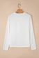 White Solid Color Seam Detail Raglan Long Sleeve Top