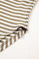 Black Stripe Thermal Knit Drop Shoulder Casual Top
