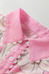 Rose Floral Ric Rac Edge Puff Sleeve Button Up Summer Shirt