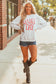 Red Vintage Washed GAME DAY Graphic Baggy Sweatshirt