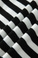 Black Striped High Neck Contrast Ruffle Detail Casual Sweater