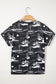 Chestnut Desert Sand Print Short Sleeve Knit Top
