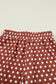 Brown Polka Dot Print Short Set