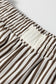 Black Stripe Elastic High Waist Pocketed Loose Pants