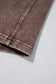 Coffee Mineral Wash Seam Detail Elastic Waist Barrel Pants