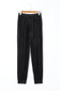 Black Solid Velvet Jogger Pants