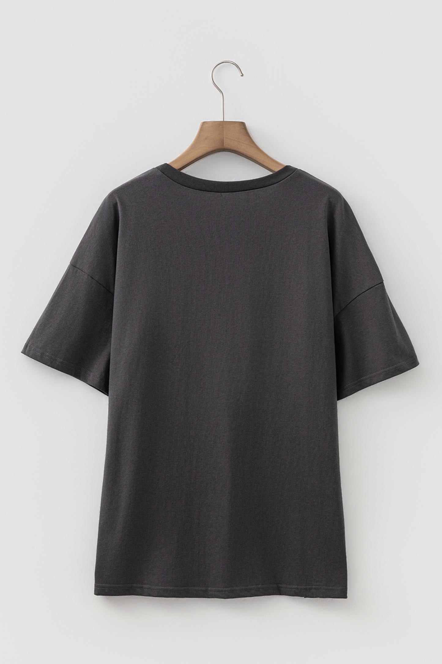 Dark Grey Cheetah Striped Print Retro Fashion Graphic Tee