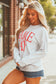 Red Vintage Washed GAME DAY Graphic Baggy Sweatshirt