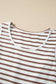 Chestnut Striped Colorblock Patchwork Sleeveless Casual Long Dress
