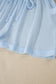 Beau Blue Sheer Tunic Shirt Drawstring Shorts 2pcs Swim Cover Up
