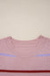 Brown Stripe Striped Ribbed Edge Drop Shoulder Sweater