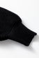 Black High Neck Puff Sleeve Sweater Pleated Mini Skirt 2pcs Knitted Outfit