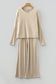 Jet Stream 3D Ribbed V Neck Pullover Drawstring Pants 2 Piece Lounge Set